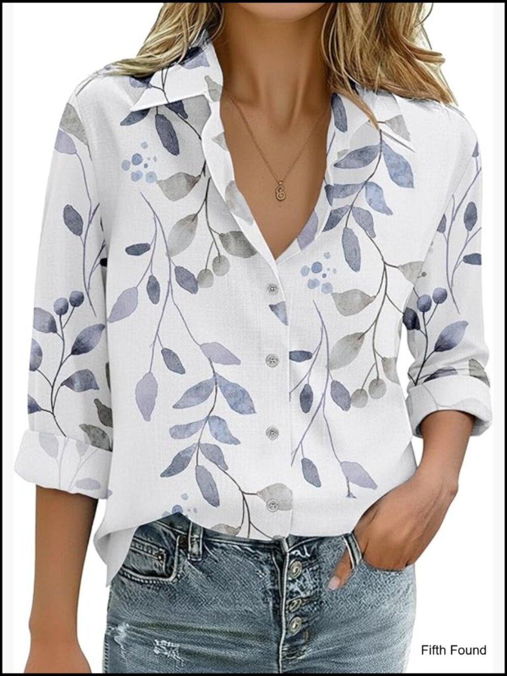 Womens Cotton Linen Button Down Blouse Loose Fit Long Sleeve Casual V Neck